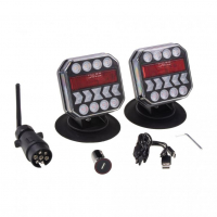 [2x Sdružená aku lampa zadní LED s bezdrátovým připojením k 7pin zástrčce, ECE]