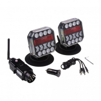 [2x Sdružená aku lampa zadní LED s bezdrátovým připojením k 7pin zástrčce, CAN-BUS, ECE]