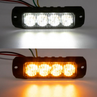 [PROFI výstražné LED světlo vnější, oranžovo bílé, 12-24V, ECE R10]
