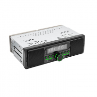 [1DIN autorádio Bluetooth/USB/USB-C/AUX, s vestavěnými reproduktory]