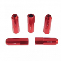 [Könnyebített nyitott felni anyacsavarok JBR M12 M12x1,25 60mm Red - 20db]