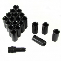 [Hosszú anyacsavar szett JAPAN RACING M12x1,5 black - 20db + Adapter]