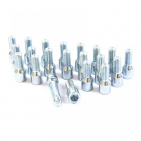 [Csavar szett JAPAN RACING M14x1,25 - CHROME  27mm - 20db + Adapter]