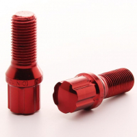 [Csavar szett JAPAN RACING JB1 M14x1,5 - Red 26-28mm - 20db + Adapter]