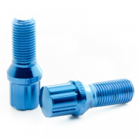 [Csavar szett JAPAN RACING JB1 M12x1,25 - BLUE 26-28mm - 20db + Adapter]