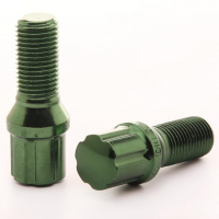 [Csavar szett JAPAN RACING JB1 M14x1,5 - Green 26-28mm - 20db + Adapter]