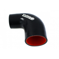 [TurboWorks Pro Fekete Szilikon Redukciós Könyök 90° - 70-ről 76mm-re (2,75) (2,99)]