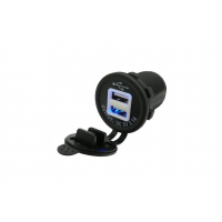 [Fedéllel ellátott csatlakozó 2xUSB 12/24V]