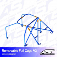 [Roll Cage VW Polo (6R) 3-doors Hatchback REMOVABLE FULL CAGE V3]