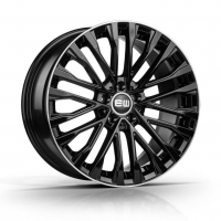 [ELITE WHEELS EW19-SIRIUS - BLACK WITH LIP POLISH]