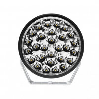 [Kerek LED lámpa, távirányítós, 28x5W, 227mm, ECE R10]