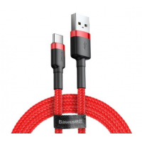 [Kábel USB na USB-C BASEUS Cafule 1,5A 100cm červený]