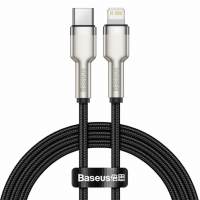 [BASEUS USB-C-Lightning kábel Cafule, PD, 20W, 100 cm, fekete]