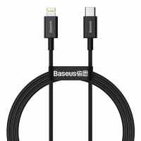 [BASEUS USB-C-Lightning kábel Superior Series, 20W, PD, 100 cm, FEKETE]