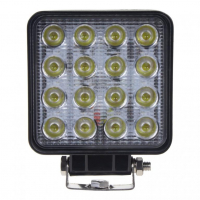 [LED lámpa négyzet alakú fehér/narancssárga predátor 16x3W, 107x107x60mm, ECE R10]