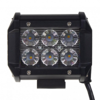 [LED lámpa téglalap alakú fehér/narancssárga ragadozó, 6x3W, 99x80x65mm]