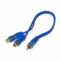 [RCA Y audio kabel BLUE BASIC line, 2xsamice, 1xsamec]