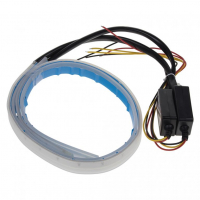 [LED pásek, dynamické blinkry oranžová / poziční světla bílá, 45 cm]