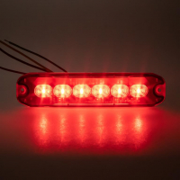 [PROFI SLIM výstražné LED světlo vnější, červené, 12-24V, ECE R10]