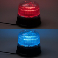 [LED maják, 12-24V, modro-červený, magnet, ECE R65]