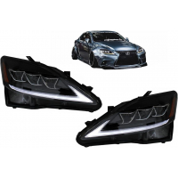 [FULL LED DRL Fényszórók Dinamikus irányjelző lámpa LEXUS IS XE20 (2006-2013) Black Edition modell]
