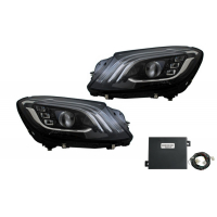 [Fényszórók Full LED MERCEDES S-Class W222 Facelift Look OEM-hez, adaptermodullal]